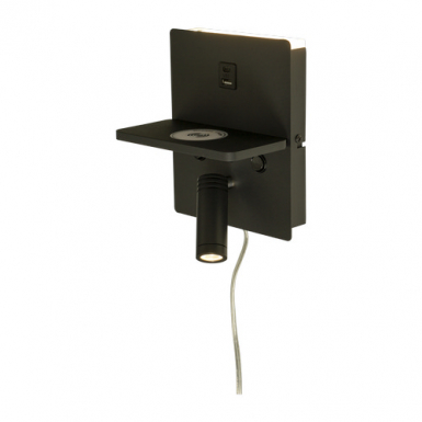 ASTOR Vgglampa med trdls + USB laddning i gruppen Vggbelysning / Vgglampor hos Ljusihem.se (10213-15-AN)