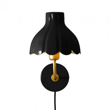 WELLS Vgglampa - Svart/Guld - Diameter 21cm i gruppen Vggbelysning / Vgglampor hos Ljusihem.se (2832103-PR)