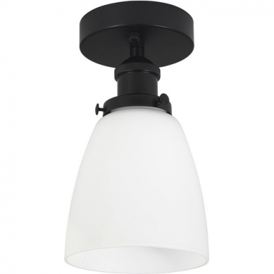 Kappa taklampa, Svart, Opal 14cm i gruppen Badrum / Taklampor Badrum hos Ljusihem.se (3301407-PR)