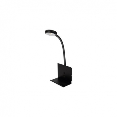 ZET sänglampa med USB laddare, svart i gruppen Väggbelysning / Vägglampor hos Ljusihem.se (60921-15-AN)