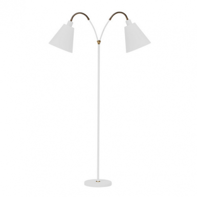 HAGA Golvlampa-2-lgig Vit - exkl skrmar H=140cm i gruppen Bord-Golv / Golvlampor hos Ljusihem.se (G846-05-AH)