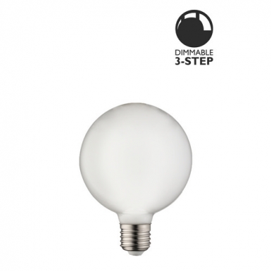 Ljusklla E27 LED 3-steg Dimbar Glob 100 mm Opal 0,4-7W i gruppen vrigt / LED lampor hos Ljusihem.se (L112-GL)