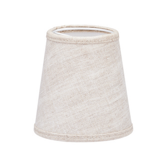 Queen Lampskrm, Lin Natur/vit 10cm