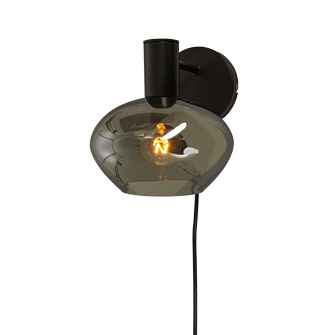 BELL vägglampa, svart/rök