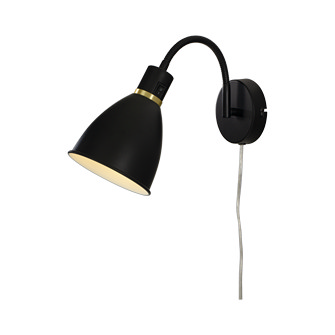 IDRE vägglampa, svart