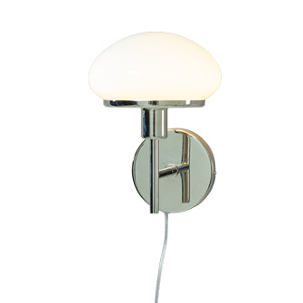 NEW AUGUST vägglampa, silver/vit