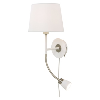 EKETORP vägglampa, vit/stål
