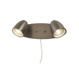 SANDNES vägglampa dubbel, tenn
