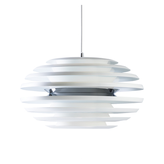 Ellipse pendel D500 mattvit/krom E27