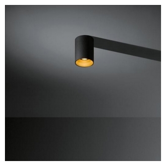 Lotis Tube Surface 85 1x GU10 Black Structure - Gold Anodised