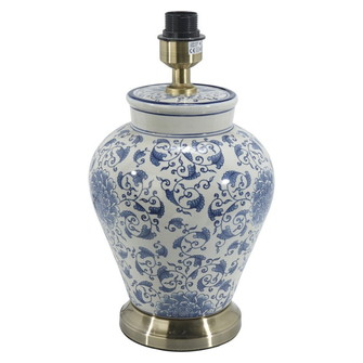 Fang Hong Lampfot, Vit/Blå 38cm