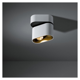 Duell Surface Adjustable 1x LED 2700K Medium Non-Dim DI White Structure - Champagne Anodised