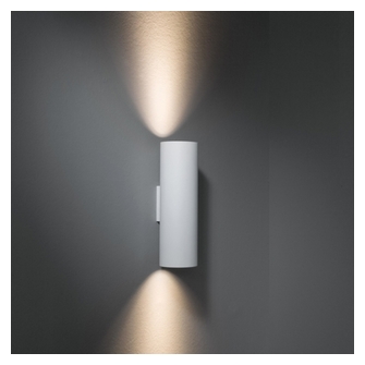 Lotis Tube Wall Up/Down 85 2x LED GU10 2700K LE White Structure - Black Matt