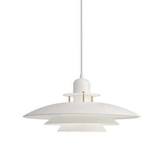 PRIMUS I Pendel Flat White / Brass, 43cm