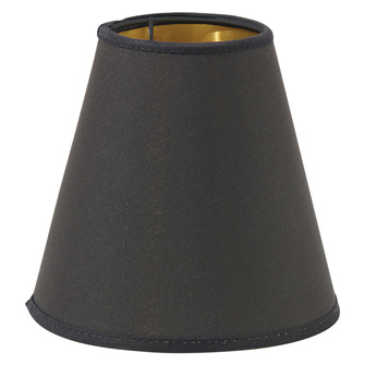 Toppringskärm E14, Svart/Guld 14cm