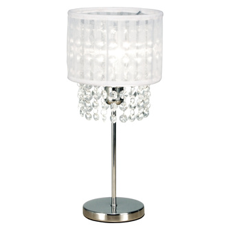 VENDELA bordlampa, krom-vit