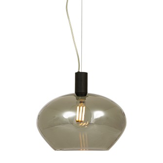 BELL taklampa 35cm, svart/rök