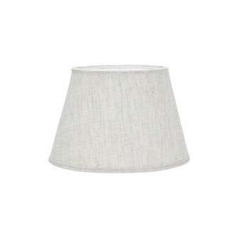 Oval Lampskrm, Lin Natur/vit 15cm