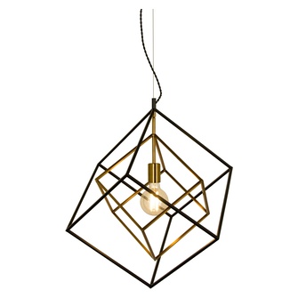 CUBES takl, svart/mässing