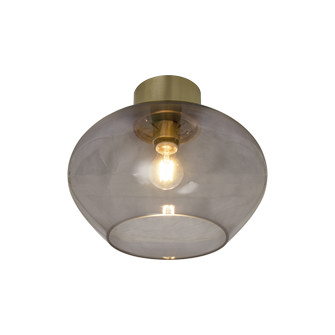 BELL plafond stor, matt mässing/rök