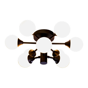 COSMOS plafond bad, svart/vit