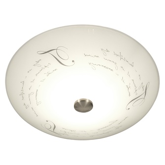 SKRIFT plafond 50cm, vit/stål