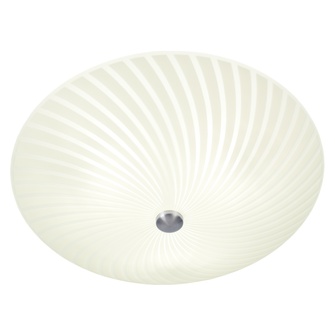 CYKLON plafond 42cm, vit/stål