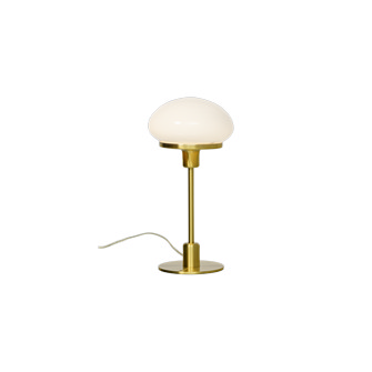 NEW AUGUST bordslampa liten, matt mässing/vit