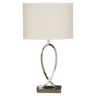 POSH bordlampa, krom/vit