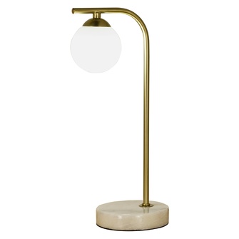 ORFEUS Bordlampa, Matt mässing/Marmor