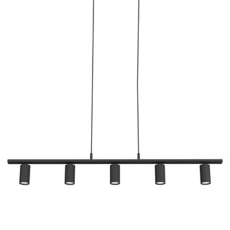 LUCY Linear Pendant-5, Flat Black, GU10