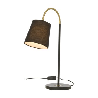 LJUSDAL bordlampa, svart/matt mssing