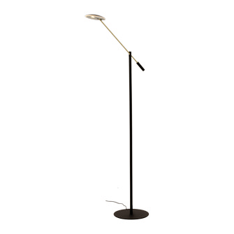 CADIZ golvlampa, svart/matt mässing