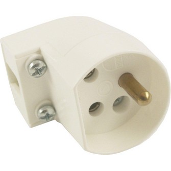 Lamputtag för sladd, jordad, 2-pol