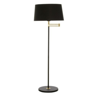BIRKA golvlampa, svart/mässing