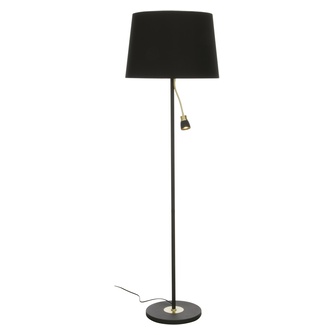 EKETORP golvlampa.,svart/matt mässing
