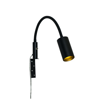 HUGIN Sänglampa, Svart