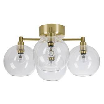 Gloria plafond D460 mässing/klarglas 4xE14
