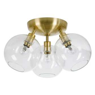 Gloria plafond D330 mässing/klarglas E14