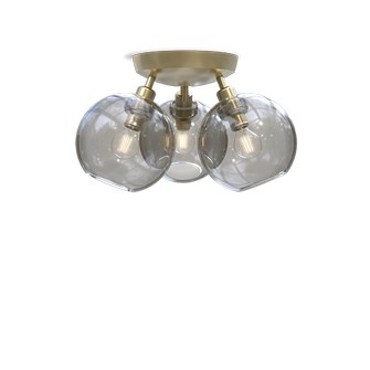 Gloria plafond D330 mässing/rökfärgat glas E14