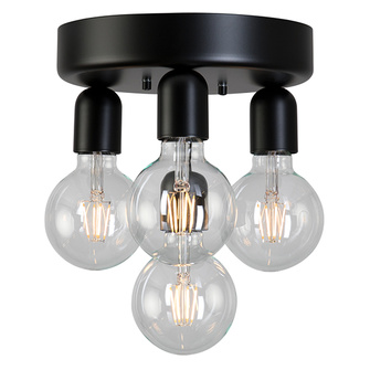 Regal plafond 4 D230 mattsvart E27