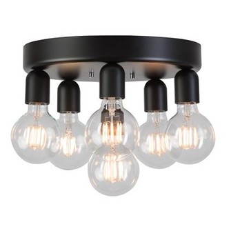 Regal plafond 6 D320 svart E27
