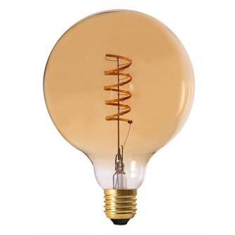 Elect Spiral LED Fil, Globe Gold 125mm