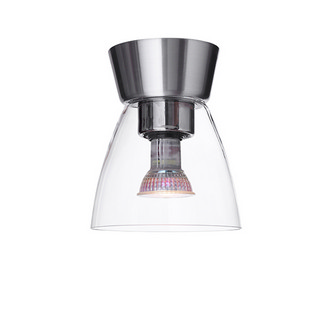 Bizzo plafond D165 aluminium/klarglas E27