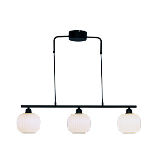 ELIN Taklampa 3-l�gig, Svart/Vit