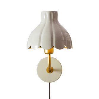 WELLS Vägglampa - Beige/Guld - Diam 21cm