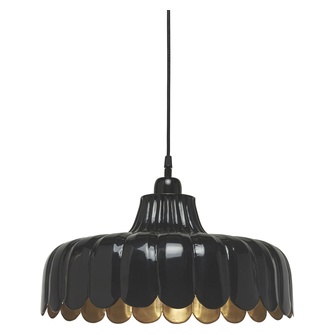 Wells taklampa, Svart/guld 43cm
