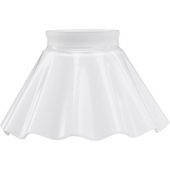 August Lampskärm, Opal veckad 15cm