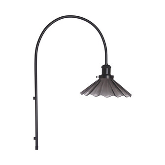 August Vägglampa, Svart Veckad 25cm
