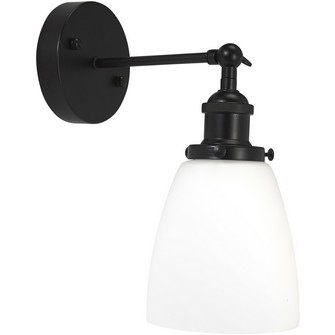 Kappa v�gglampa, Svart, Opal 14cm